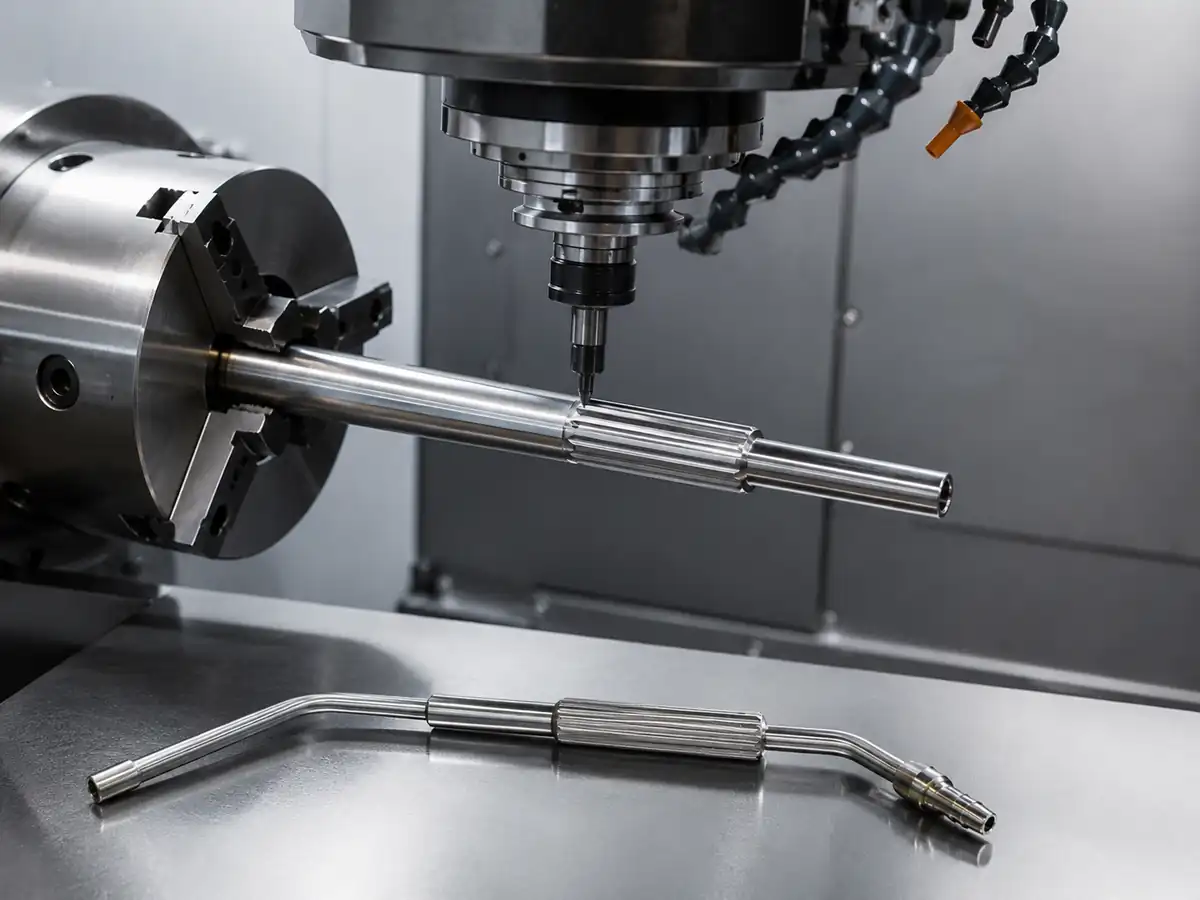 CNC machining in progress